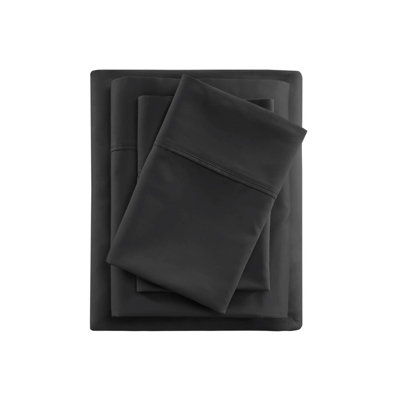 Ensemble de draps 4 pièces en mélange de coton avec poches profondes