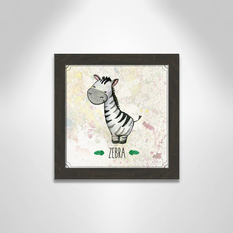 Jungle Day 4' Wall Decal, Black Woodgrain Flat Framed, 12" H x 12" W x 0.6" D