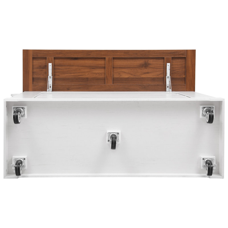 53'' Farmhouse Kitchen Island Cart With Power Outlet, Glass Doors, Drop Leaf, Drawers & Wheels, White, White