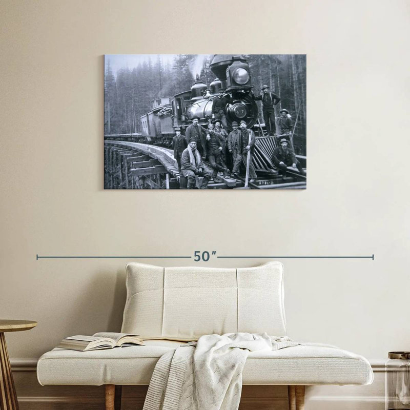 Lilie Railroad Construction Crew 1886, H 24 po x l 36 po