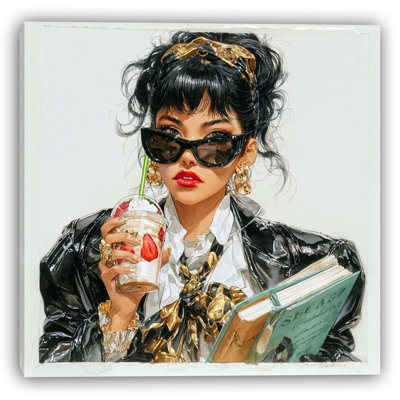 City Library Chic - Art mural sur toile tendue