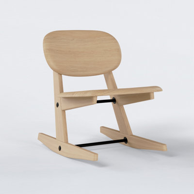 KufenKarl Rocking Chair, Solid Wood Rocking Chair, Mid-Century Comfortable Home Decor Rocking Chair