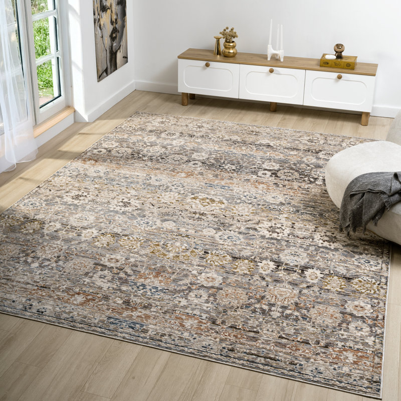 Erased Elegance Harvest Stripe Power-Loomed Area Rug, Rectangle 2' x 3'