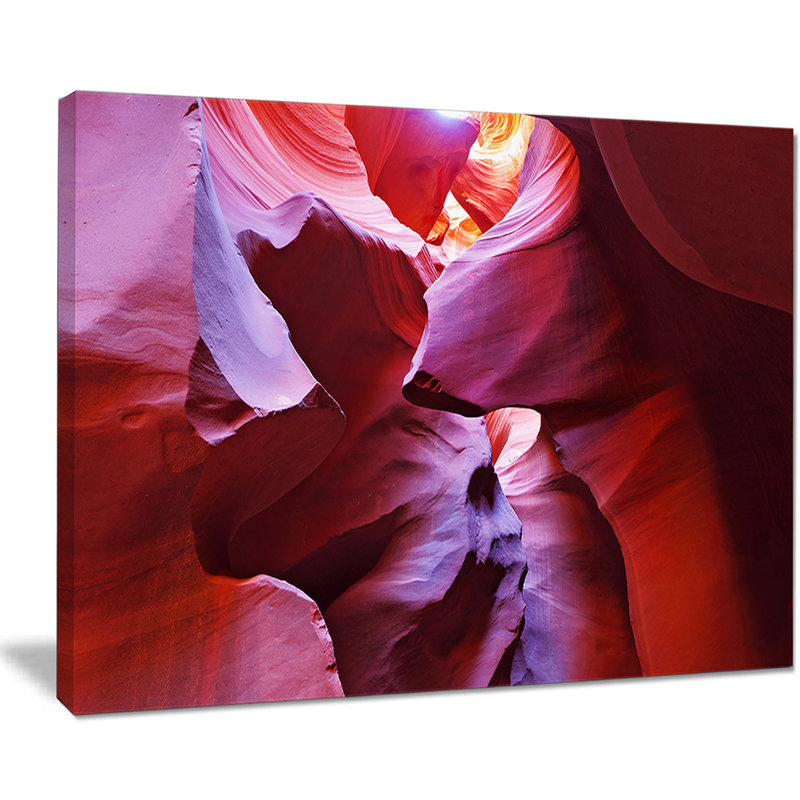 Impression sur toile tendue, "Purple Rays in Antelope Canyon", H 30 po x l 40 po x P 1 po