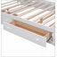 Lit double en bois avec armoire tout-en-un, tablette et prises, blanc-388811939