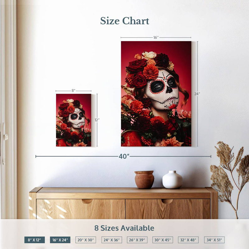Femme Lelend Sugar Skull, H 12 po x l 8 po