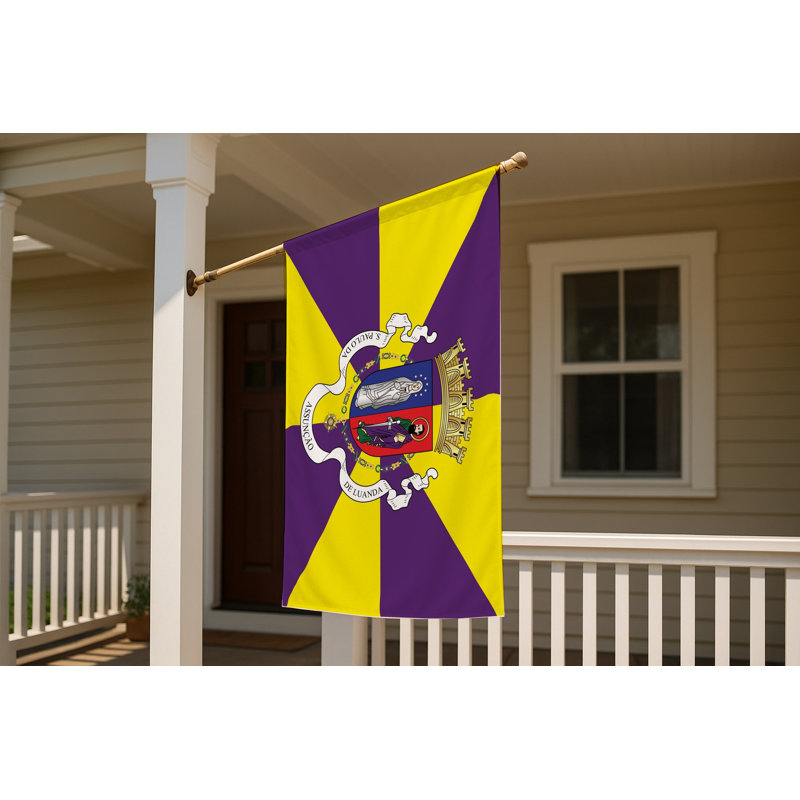 Drapeau de la ville de Luanda - drapeau extérieur, H 36 po x l 60 po