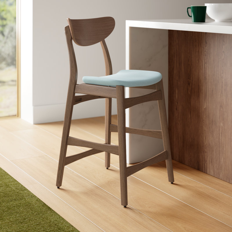 Fitz 24" Counter Stool, Mint, Walnut