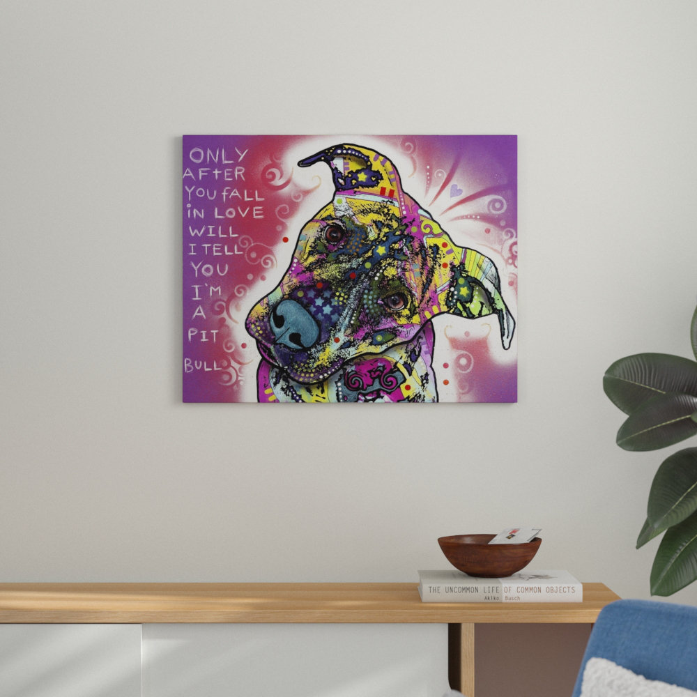 'I'm a Pit Bull' Print on Canvas Ebern Designs 