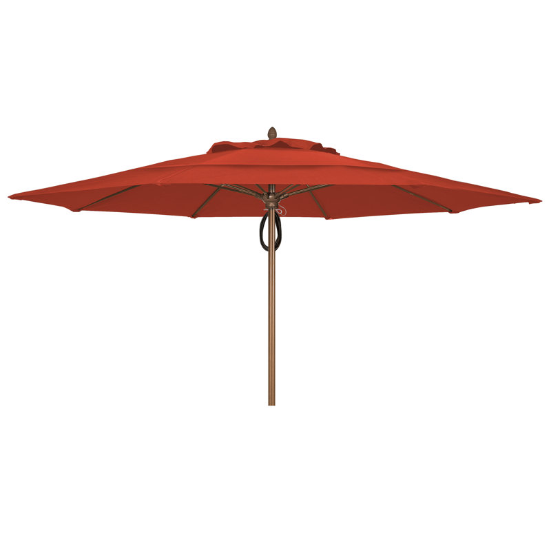 Parasol de marché 13 'Prestige, Bronze champagne, Bleu marine du capitaine