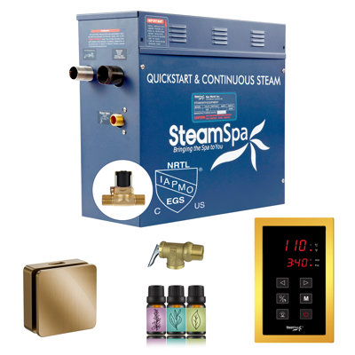 Oasis Series 4.5KW Steam Bath Generator With Continuous Steam Plus Easy Touch Pad And Auto Drain