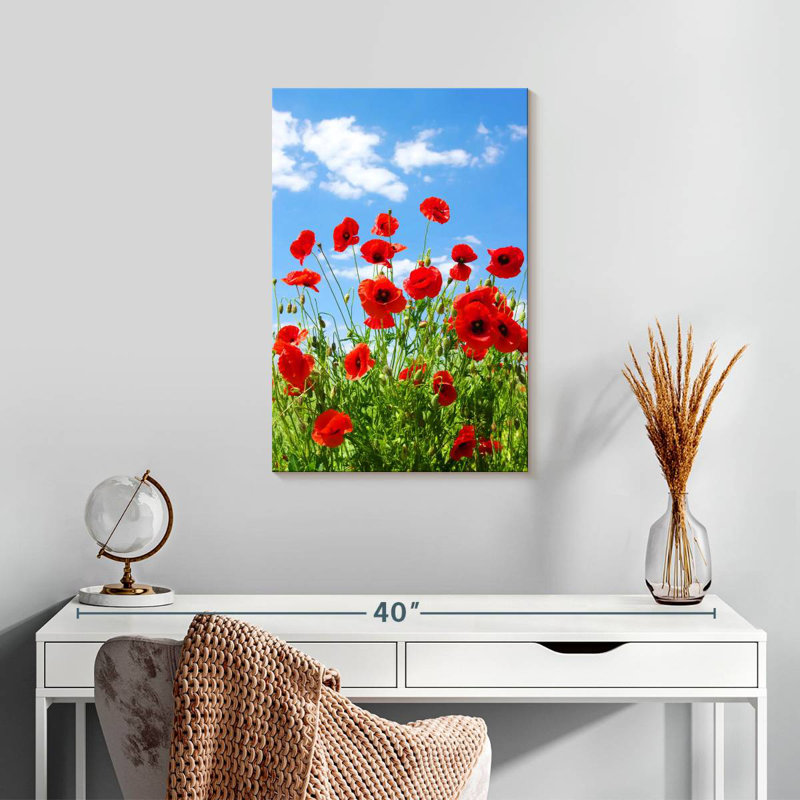Coquelicots rouges Harnek, H 24 po x l 16 po