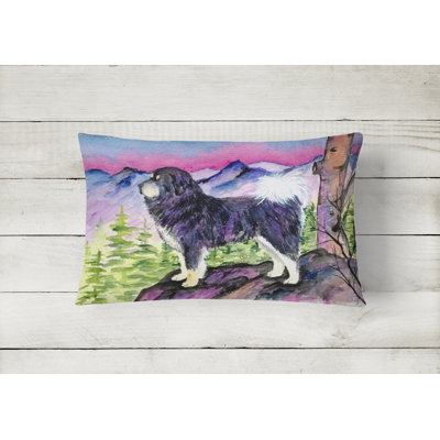 Tibetan Mastiff Outdoor Reversible Throw Pillow
