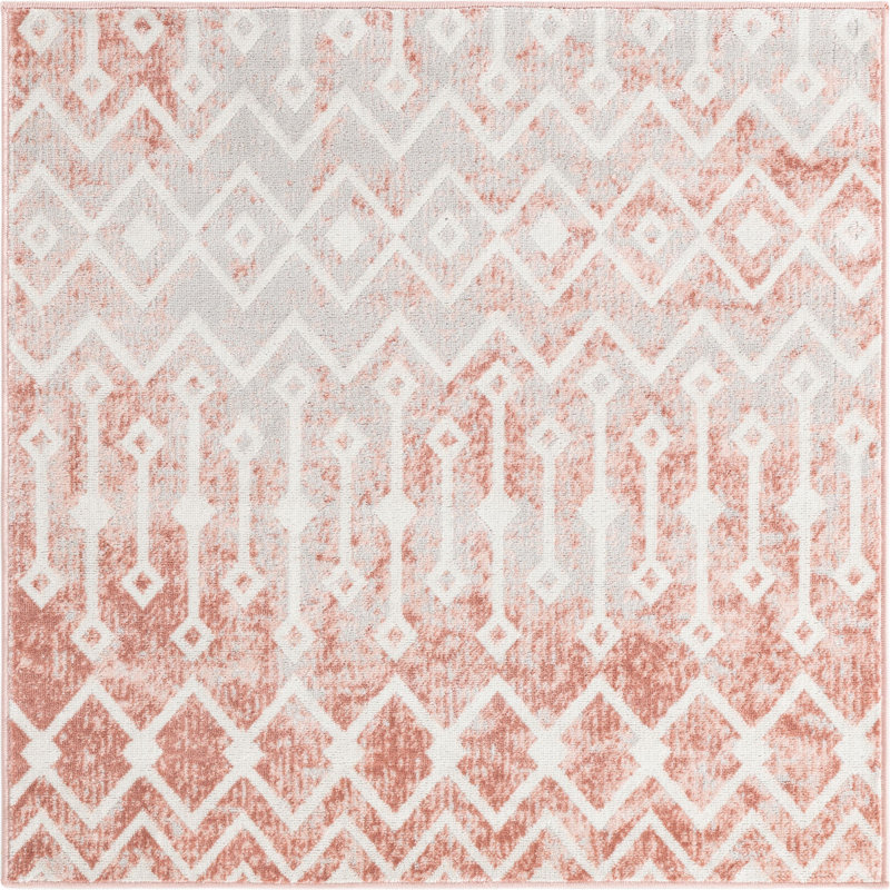 Abstract Indoor Rug, Square 4'