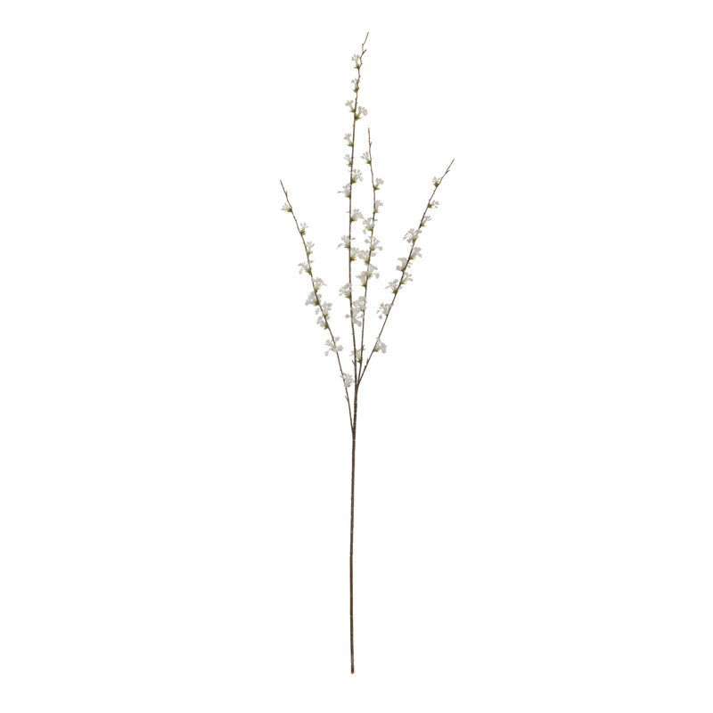 Branche de brindilles Blossom (ensemble de 4), H 39,9 po x l 4,15 po, Blanc / Vert / Brun
