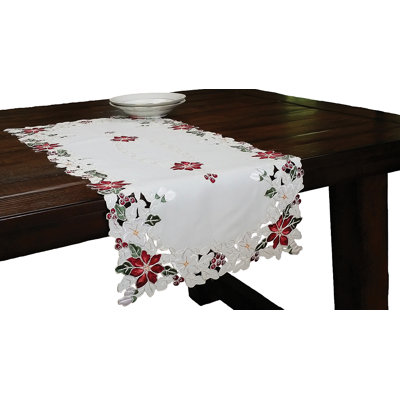 Festive Yule Embroidered Table Runner
