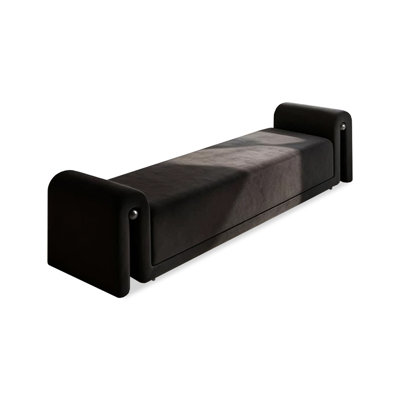 Black Upholstered Bench