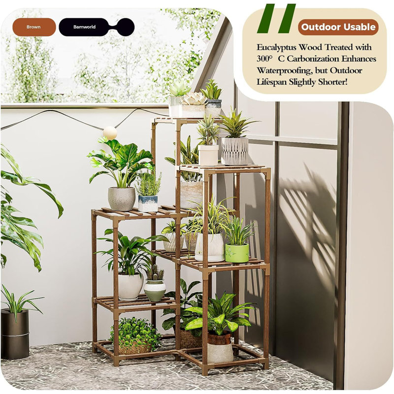 Support à plantes à 7 niveaux pour la verdure intérieure et extérieure