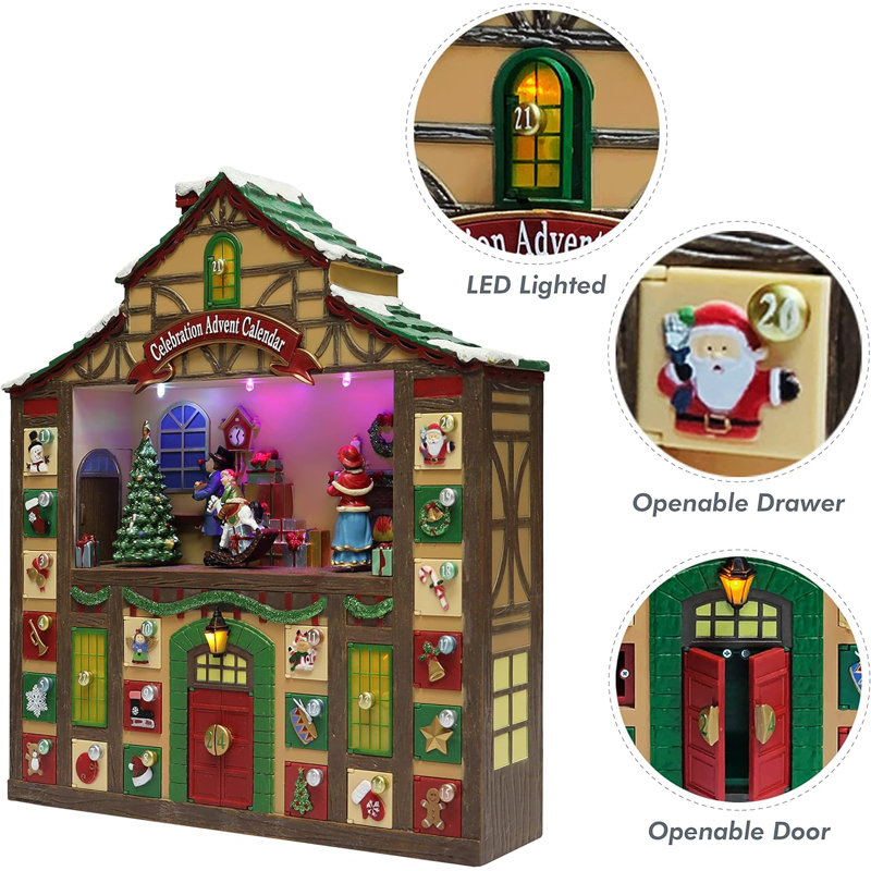 The Holiday Aisle® 16 2 H Animated Advent Calendar (Tree People