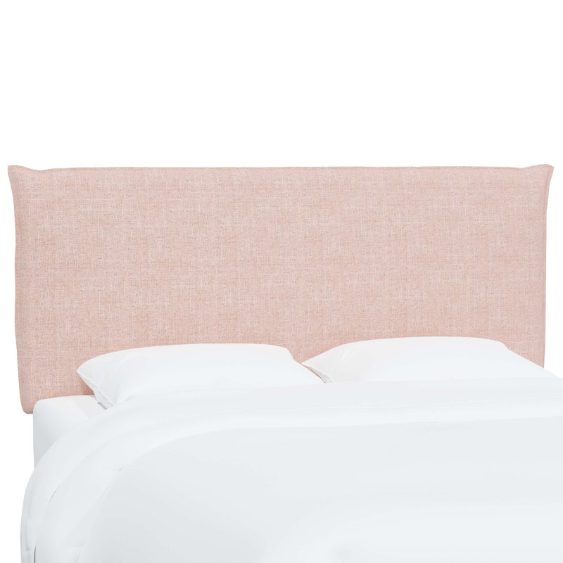 Halcyon Upholstered Headboard, King, Zuma Rosequartz Textured Linen