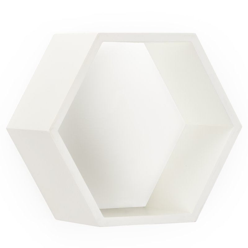 Tablette murale en nid d’abeille, Blanc
