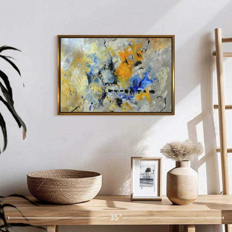 Cœur flottant Esma, Cadre flottant doré, 19 po x 13 po