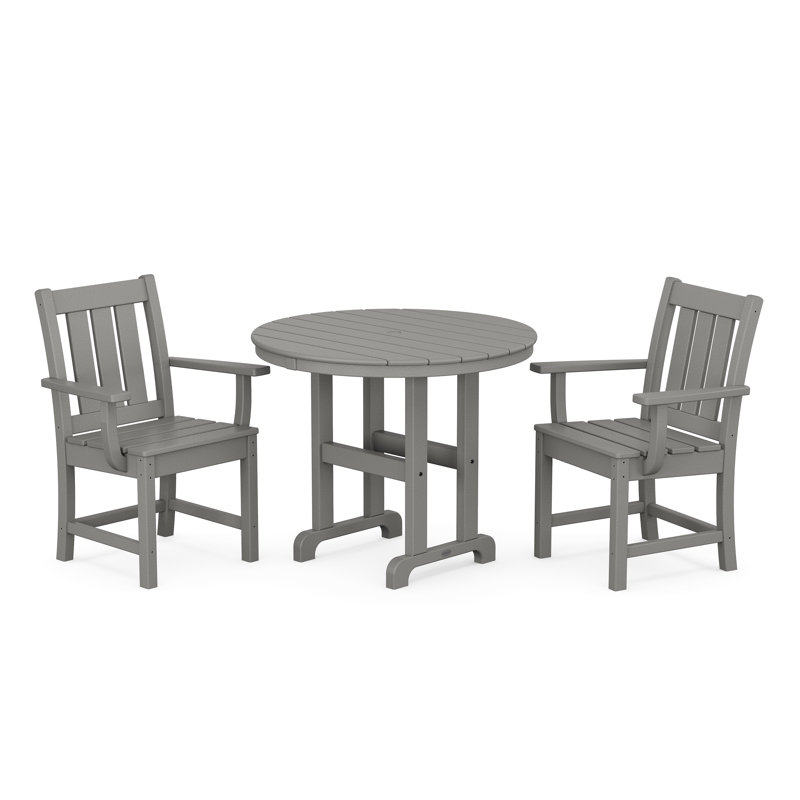 Ensemble repas 3 pièces Oxford, Gris ardoise