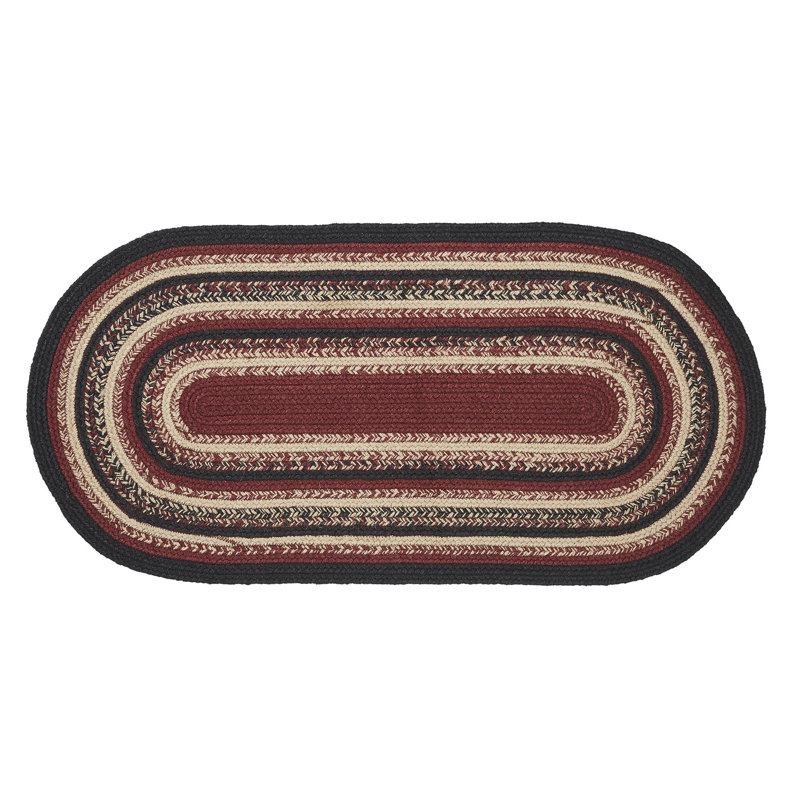 Batish Striped Indoor Rug, Oval 1'5" x 3'