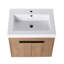 Meuble-lavabo de salle de bain en résine - Portes à fermeture en douceur de 24 po, ajout élégant, durabilité de l'évier 24 po
