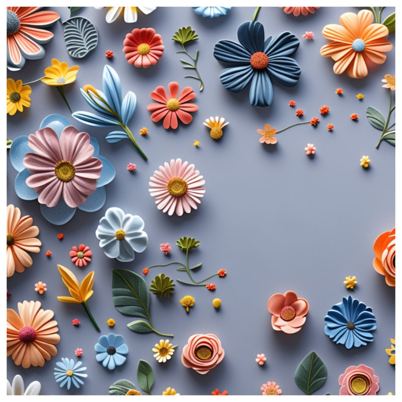 Jeté Floral, 50in W x 60in H