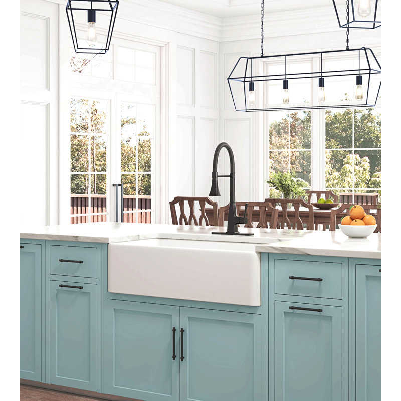 White Farmhouse Sink Deep Apron Sink Undermount Farmhouse Kitchen Sink Single Farm Sink