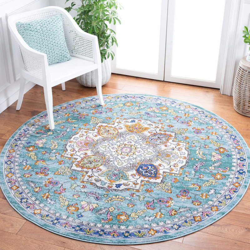Bruckmann Performance Oriental Rug, Round 6'5"
