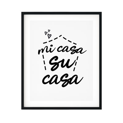 Mi Casa Su Casa - Reproduction d'art textuel sans cadre sur plastique / acrylique