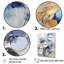 Bleu et or Minimalisme Pansy Radiance Bouquet II-387436162-387436155