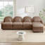 Canapé Teddy en tissu 4 places en forme de nuage, dossier incurvé et accoudoirs avec coussins lombaires incurvés, canapé modulaire 4 places modulaire avec repose-pieds mobile et coussin de soutien à double couche-644915204-644915210