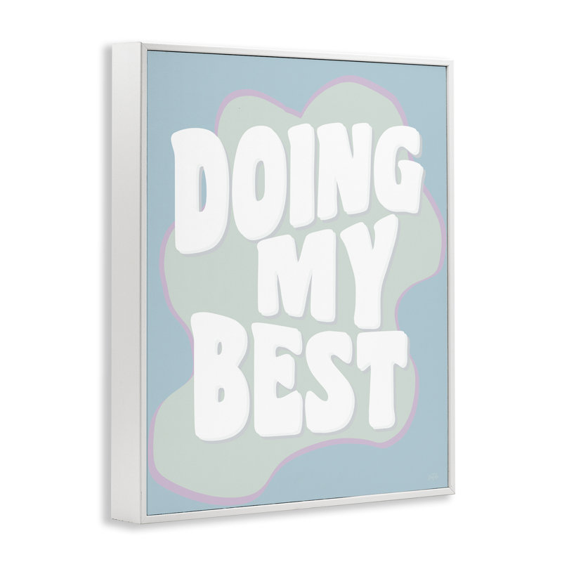 «Doing My Best Expression» par Natalie Carpentieri, Estampe numérique encadrée blanc bord de mer, H 14 po x l 11 po