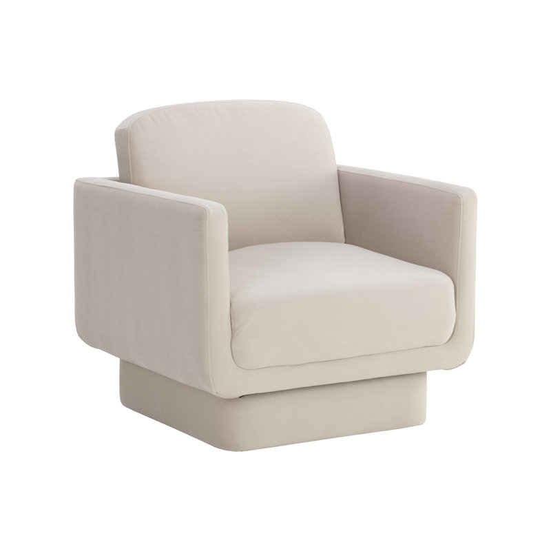 Lounge Chair, Taupe Polyester