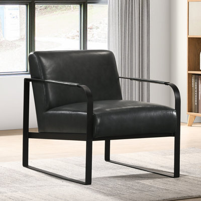 Fauteuil d'appoint en cuir véritable 25 po Allex Mason