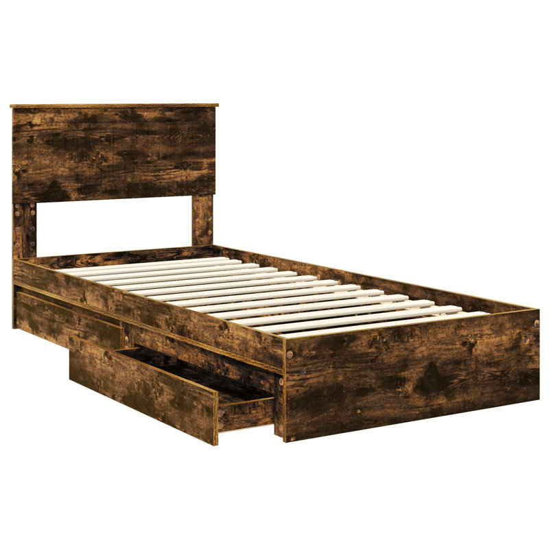 Bed, Single (3'), Smoked Oak