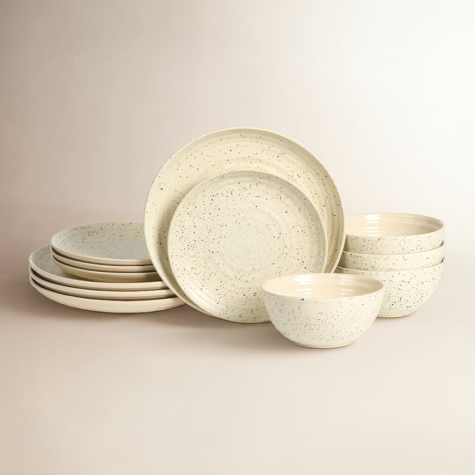 Dua Stoneware Dinnerware Set, White