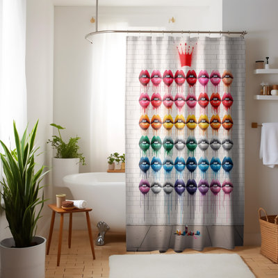 Marquart Abstract Shower Curtain with Liner Included