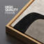 «Black Taupe Neutral Geometric Curves», art mural encadré sur toile-135965643-135965646