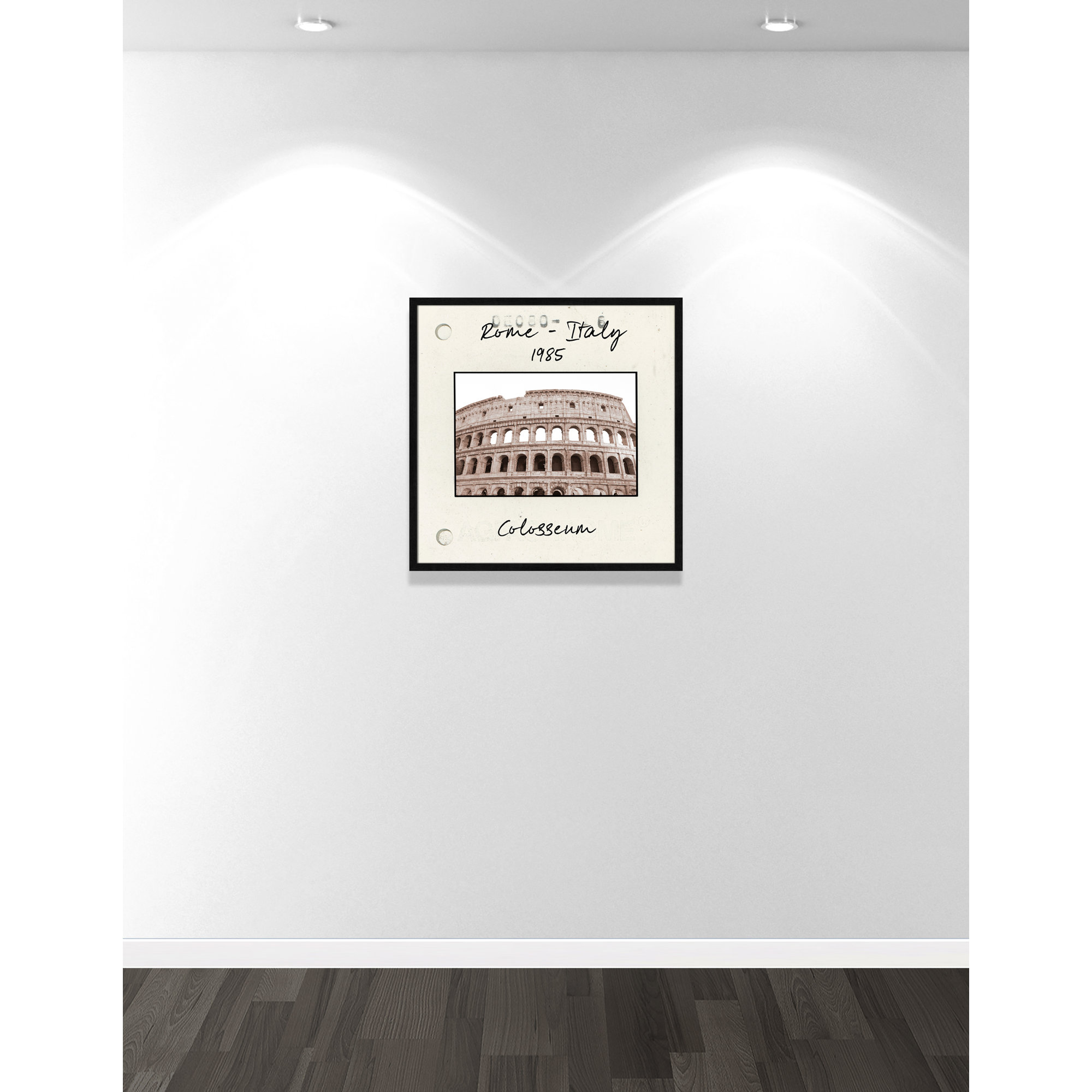 Rome, Italy - Colosseum Print by Natalie Carpentieri, 27.5" H x 27.5" W x 0.75" D, Black Single Picture Framed Paper