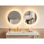 Miroir rond de salle de bain à DEL avec lumières, miroir de meuble-lavabo pour mur de salle de bain anti-buée, 3 couleurs à intensité variable-629423905