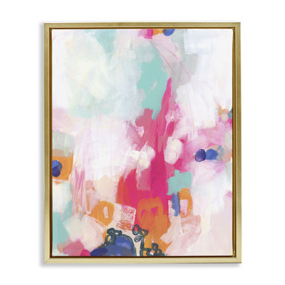 «Pink & Pastel», art mural encadré flottant abstrait par Viggo Johansen