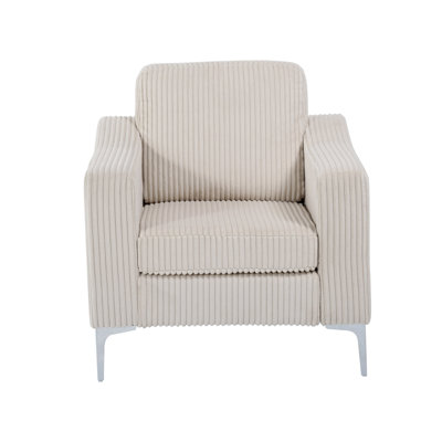 Fauteuil club en velours côtelé