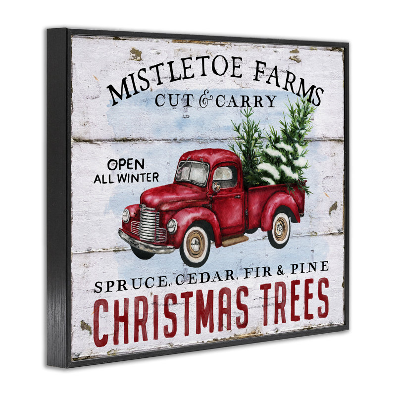 «Gistlee Farm Trees» par Creatif Belle, H 11 po x l 14 po, Giclée encadrée noir minuit