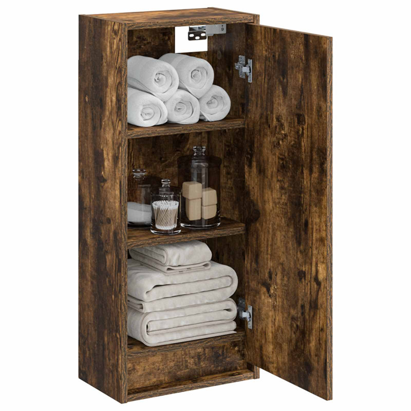 Linen Cabinet, Smoked Oak