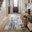 Tapis de couloir pour couloir de cuisine Tapis de couloir gris antidérapant de 2 pi 6 po x 8 pi avec envers en caoutchouc