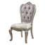 Ensemble de 2 chaises de salle à manger latérales Aria 27 po, velours, couleur platine antique